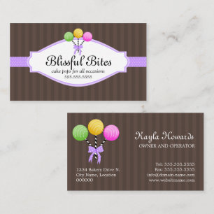 Colourful Cake Pops Business Card
