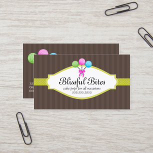 Colourful Cake Pops Business Card