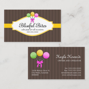 Colourful Cake Pops Business Card