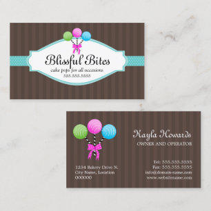 Colourful Cake Pops Business Card