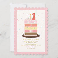 Colourful Cake Sparkle Baby Turning One Birthday