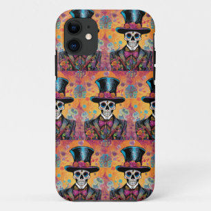 Colourful Calavera : Day of the Dead Skeleton Case-Mate iPhone Case