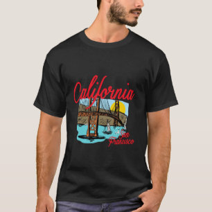 Colourful California San Francisco Golden Gate Bri T-Shirt