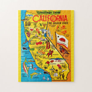  Colourful California State  Jigsaw Puzzle