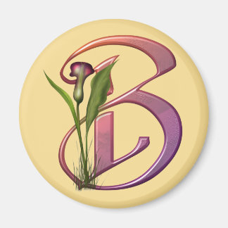 Colourful Calla Initial B Magnet
