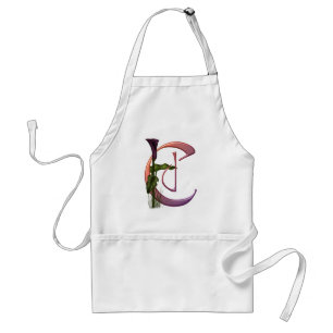 Colourful Calla Initial C Standard Apron