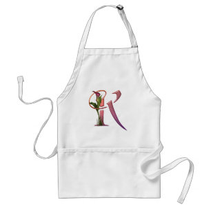 Colourful Calla Initial K Standard Apron