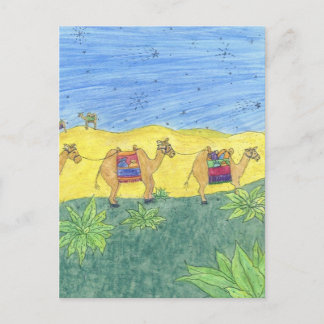 Colourful Camels Postcard