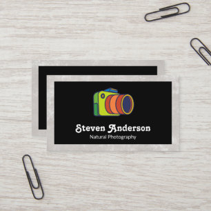 Colourful Camera Logo Creative Business Card