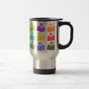 Colourful Cameras Travel Mug