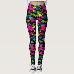 Colourful Camo Her Christmas Gift Workout Apparel Leggings