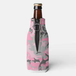Colourful Camouflage Design Bottle Cooler
