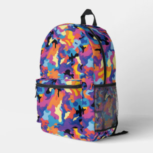 Colourful Camouflage Printed Backpack