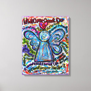 Colourful Cancer Angel Canvas Art Print