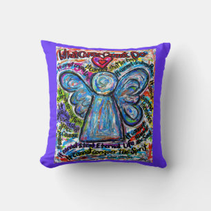 Colourful Cancer Angel Decorative Throw Pillow