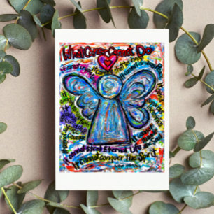 Colourful Cancer Angel Greeting Card or Note Cards