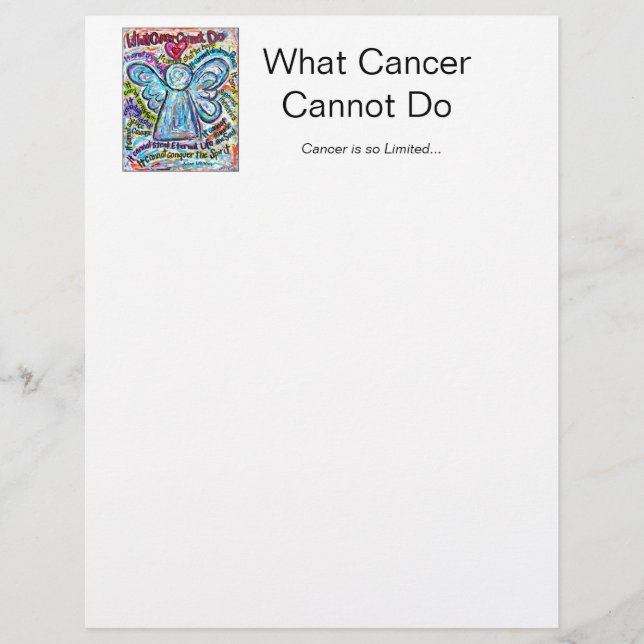 Colourful Cancer Angel Letterhead (Front)