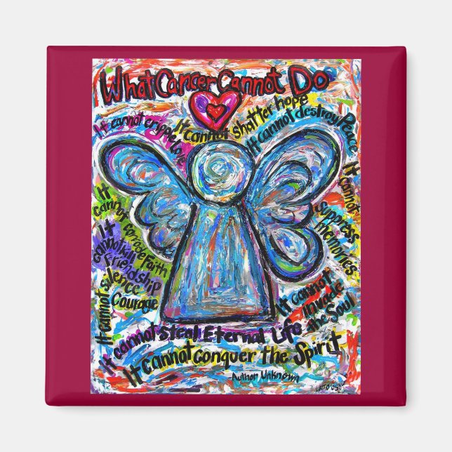 Colourful Cancer Angel Magnet (Front)
