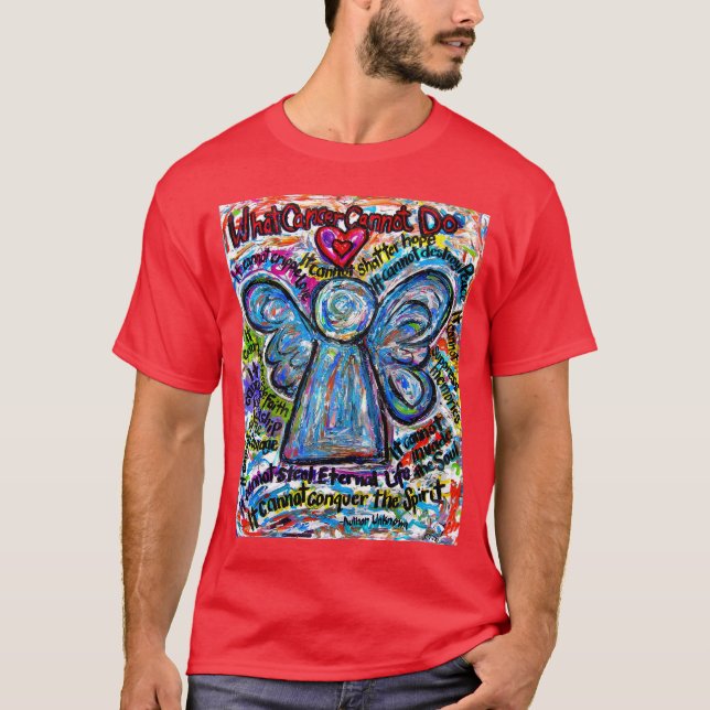 Colourful Cancer Angel Painting T-shirt (Front)