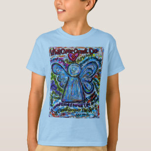 Colourful Cancer Angel T-shirt (Double Images)