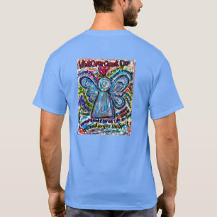 Colourful Cancer Angel T-shirt (Painting on Back)