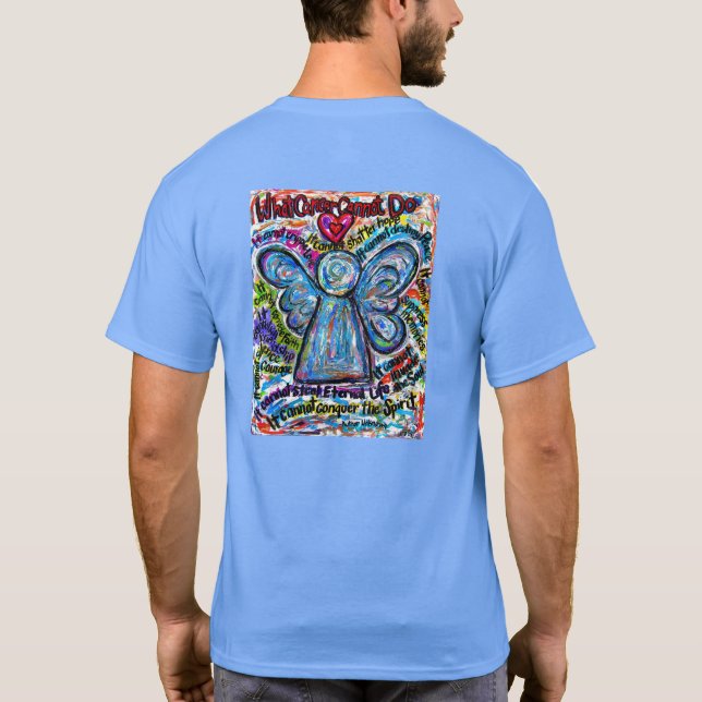 Colourful Cancer Angel T-shirt (Painting on Back) (Back)