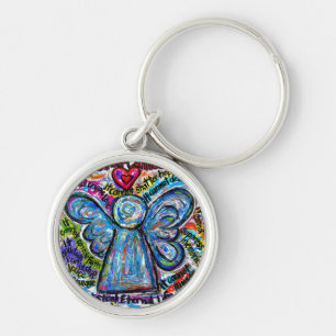 Colourful Cancer Cannot Angel Art Keychain Pendant