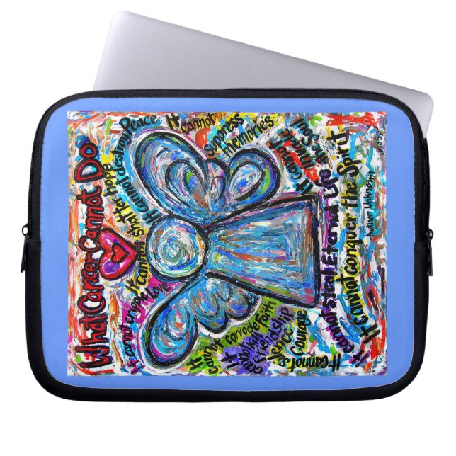 Colourful Cancer Cannot Angel Computer Sleeve Bag (Front)