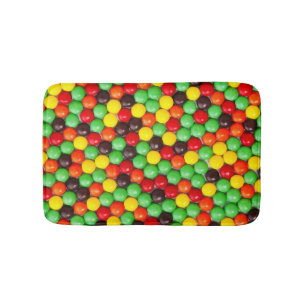 Colourful candies bath mat