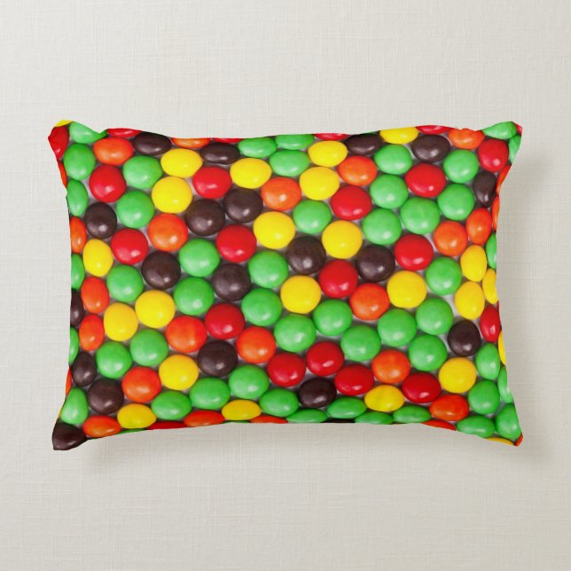 Colourful candies decorative cushion (Front)