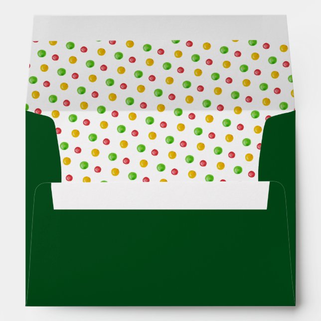 Colourful Candies Green Envelope (Back (Bottom))