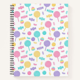 Colourful candies notebook