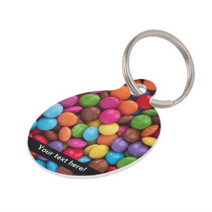 Colourful candies pet tag