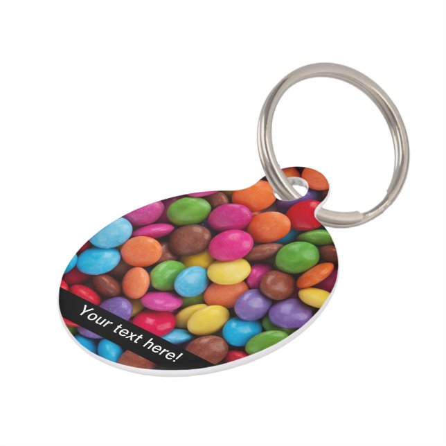 Colourful candies pet tag (Side)