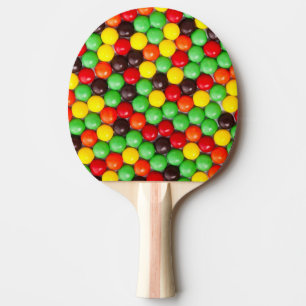 Colourful candies ping pong paddle