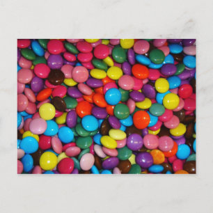 Colourful candies postcard