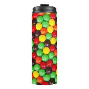 Colourful candies thermal tumbler