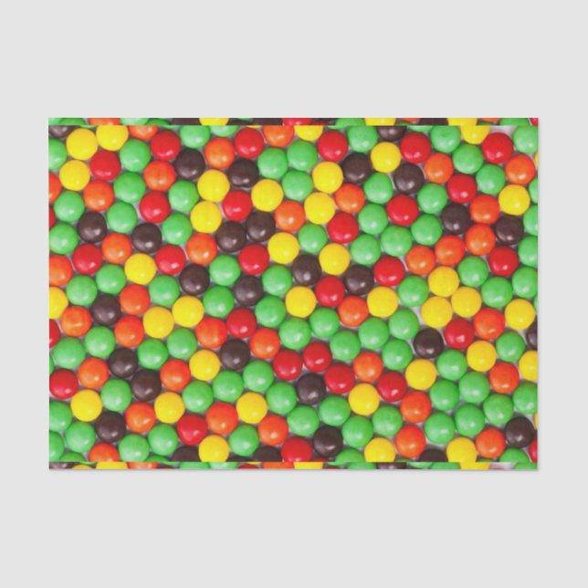 Colourful candies tissue paper (Front)