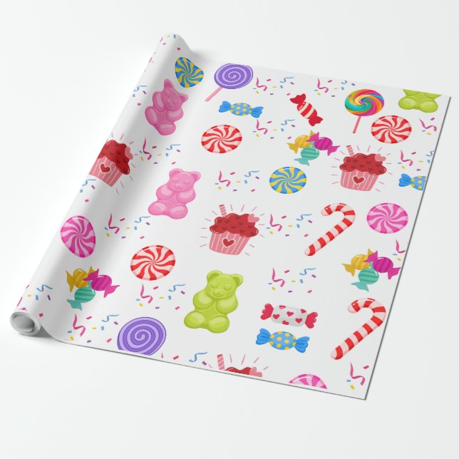 Colourful Candies Wrapping Paper (Unrolled)