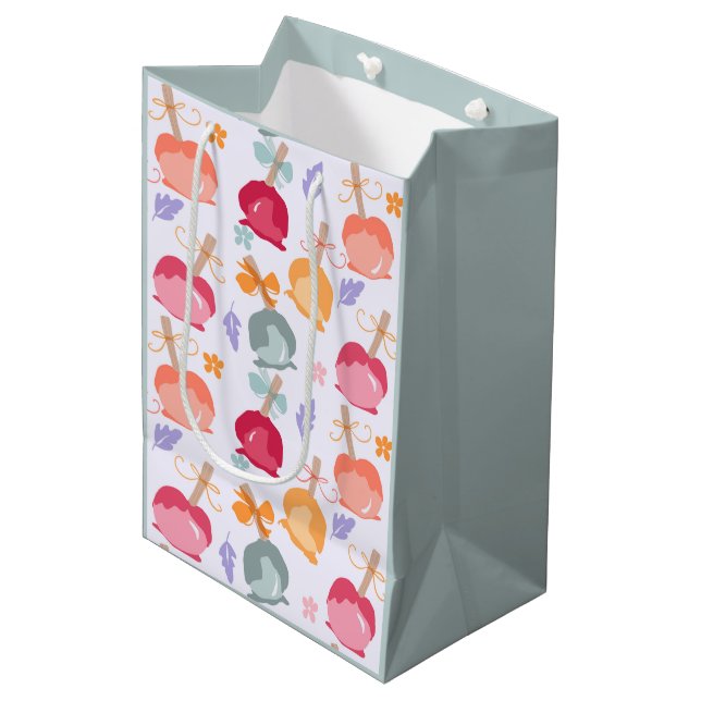 Colourful Candy Apples Medium Gift Bag (Front Angled)