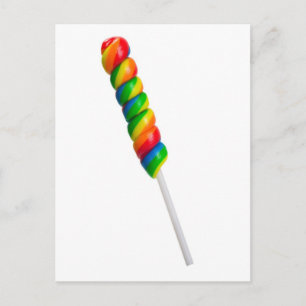Colourful candy bar postcard