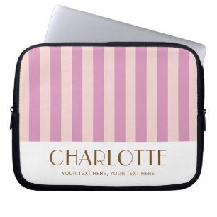 Colourful Candy Bright Colour Trendy Modern Stripe Laptop Sleeve