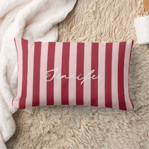 Colourful Candy Bright Colour Trendy Modern Stripe Lumbar Cushion