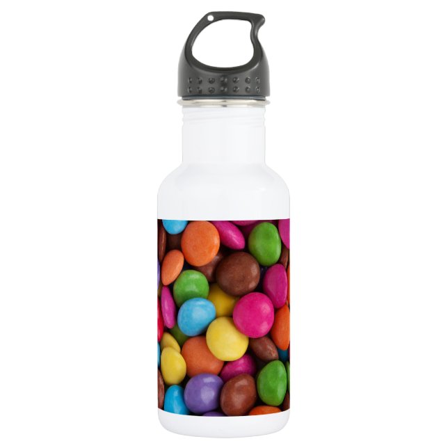 Colourful Candy, Candy Buttons, Sweets, Food 532 Ml Water Bottle (Front)