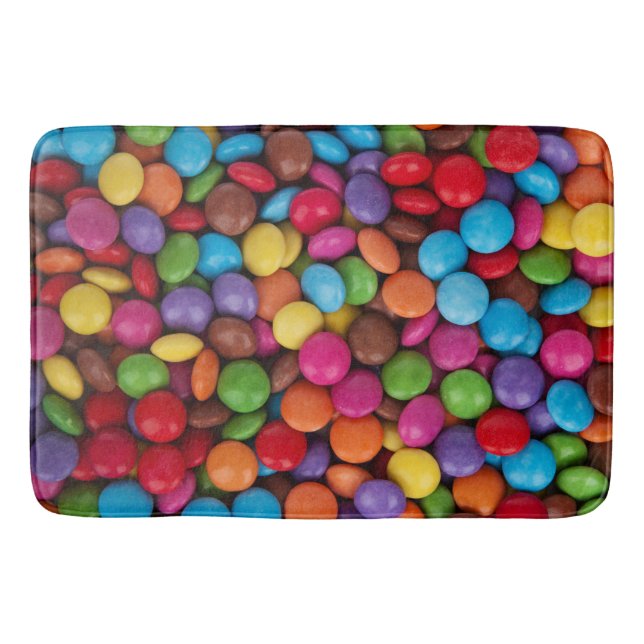 Colourful Candy, Candy Buttons, Sweets, Food Bath Mat (Front)