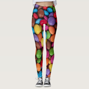 Colourful Candy, Candy Buttons, Sweets, Food Leggings