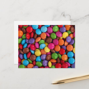 Colourful Candy, Candy Buttons, Sweets, Food Postcard