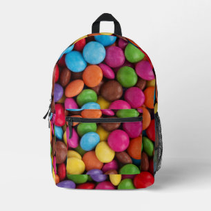 Colourful Candy, Candy Buttons, Sweets, Food Printed Backpack