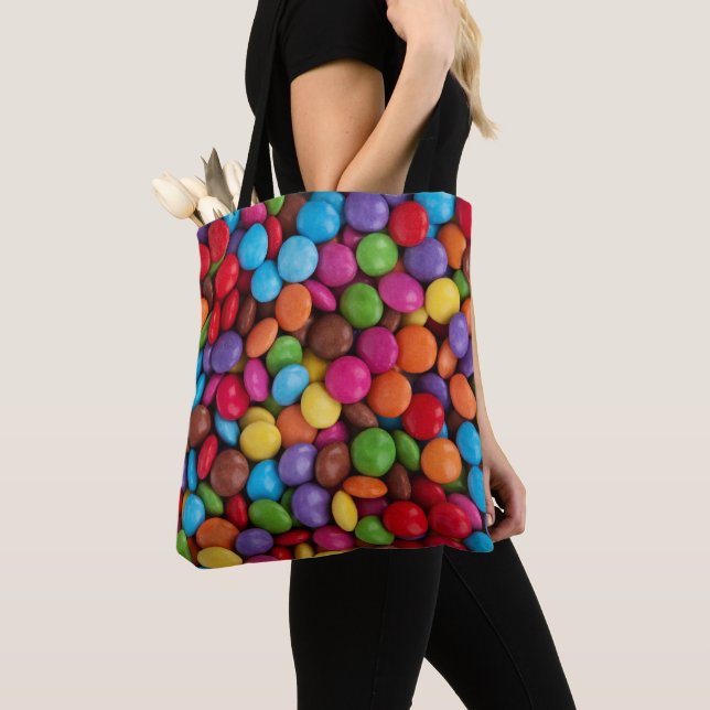 Colourful Candy, Candy Buttons, Sweets, Food Tote Bag (Close Up)