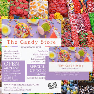 Colourful Candy, Confectionery Supplies Business Card